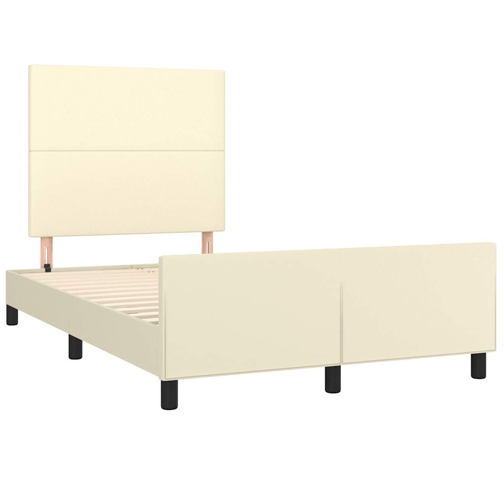 Bedframe zonder matras 120x190 cm kunstleer crème is nu te koop bij PeponiXL, paradijselijk wonen!