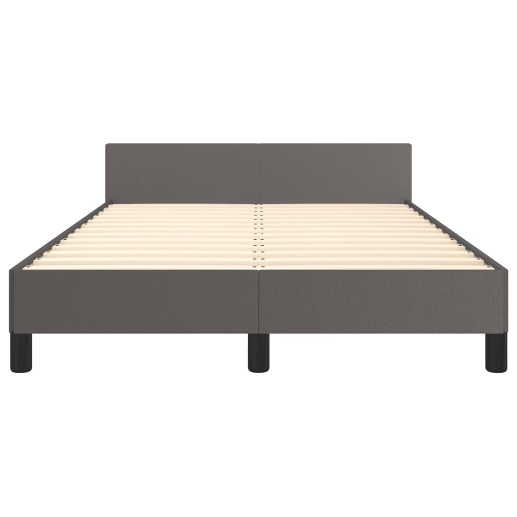 Bedframe zonder matras 120x190 cm kunstleer grijs is nu te koop bij PeponiXL, paradijselijk wonen!