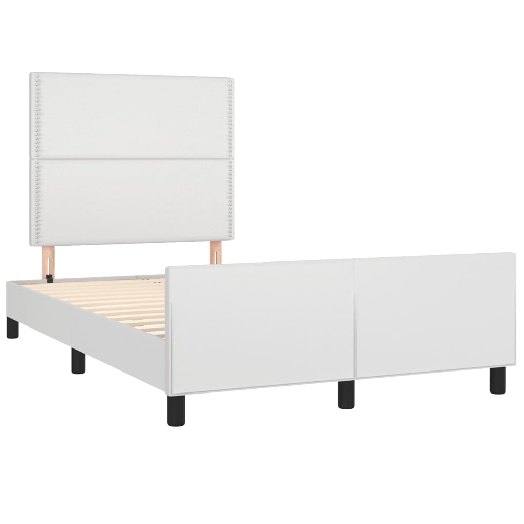 Bedframe zonder matras 120x190 cm kunstleer wit is nu te koop bij PeponiXL, paradijselijk wonen!