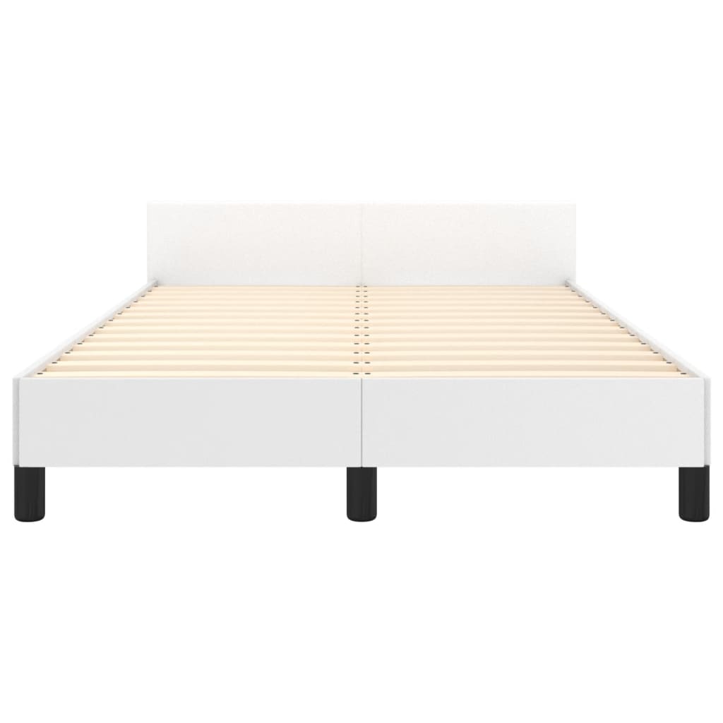 Bedframe zonder matras 120x190 cm kunstleer wit is nu te koop bij PeponiXL, paradijselijk wonen!