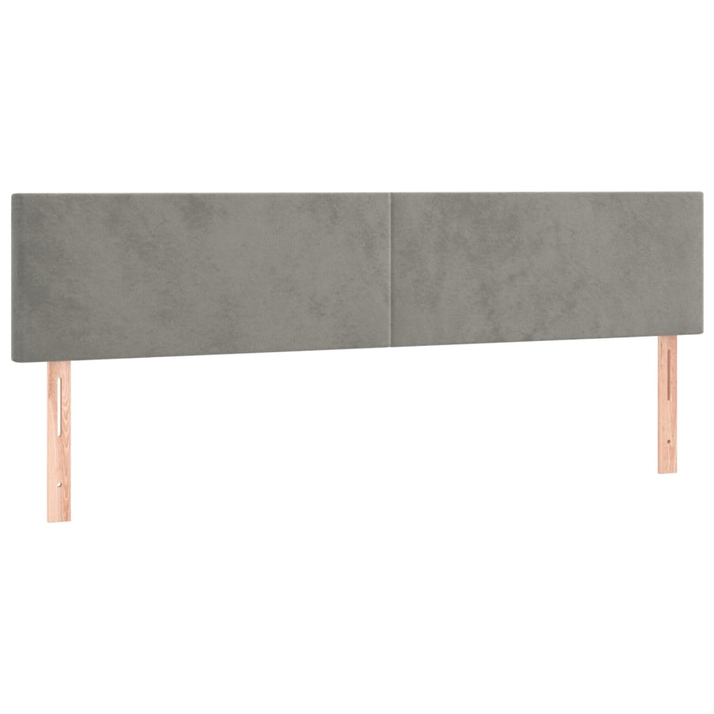 Bedframe zonder matras 120x190 cm fluweel lichtgrijs is nu te koop bij PeponiXL, paradijselijk wonen!