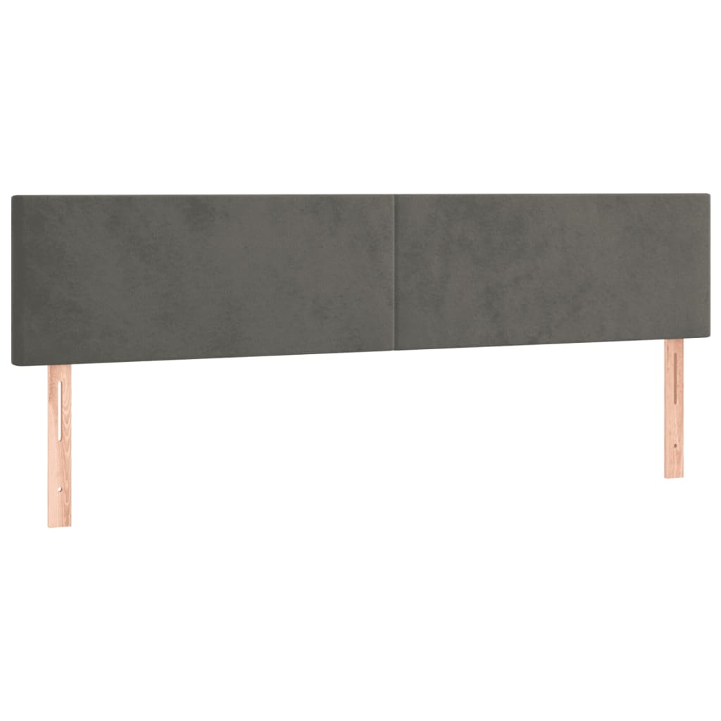 Bedframe zonder matras 120x190 cm fluweel donkergrijs is nu te koop bij PeponiXL, paradijselijk wonen!