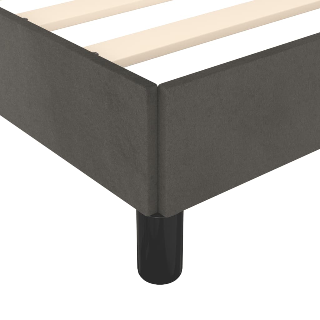 Bedframe zonder matras 120x190 cm fluweel donkergrijs is nu te koop bij PeponiXL, paradijselijk wonen!