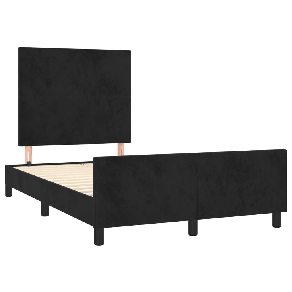 Bedframe zonder matras 120x190 cm fluweel zwart is nu te koop bij PeponiXL, paradijselijk wonen!