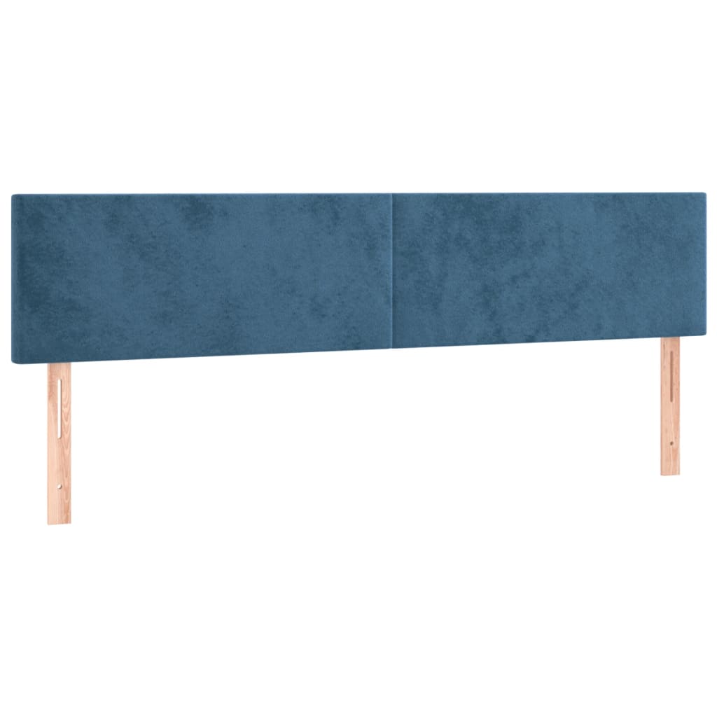 Bedframe zonder matras 120x190 cm fluweel donkerblauw is nu te koop bij PeponiXL, paradijselijk wonen!