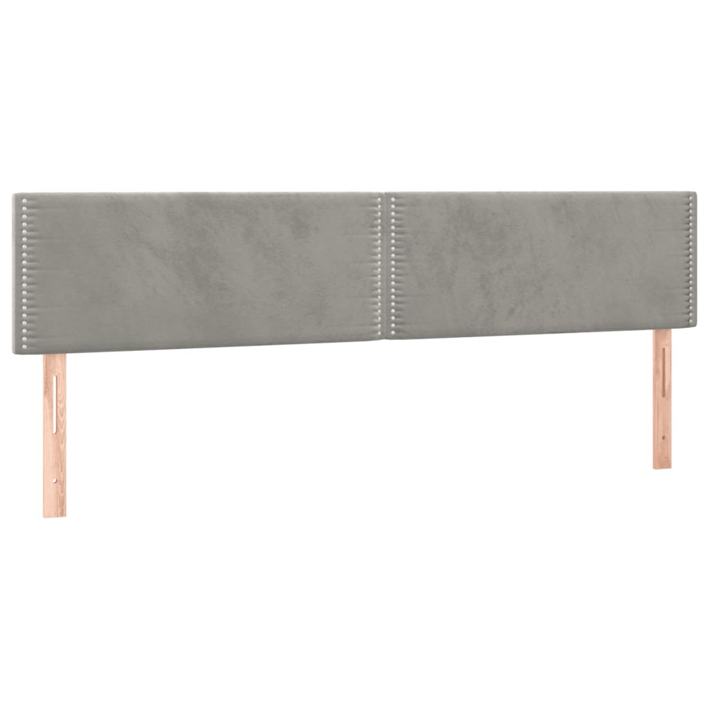 Bedframe zonder matras 120x190 cm fluweel lichtgrijs is nu te koop bij PeponiXL, paradijselijk wonen!