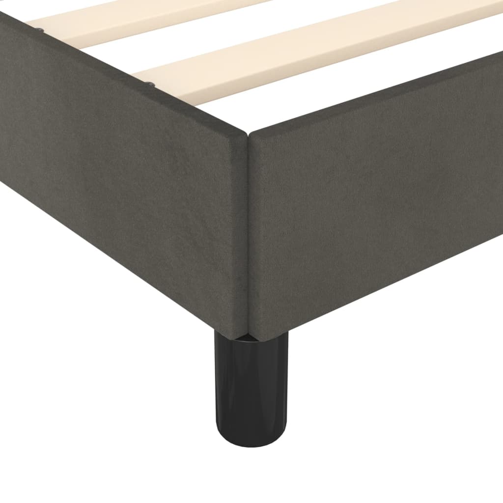 Bedframe zonder matras 120x190 cm fluweel donkergrijs is nu te koop bij PeponiXL, paradijselijk wonen!