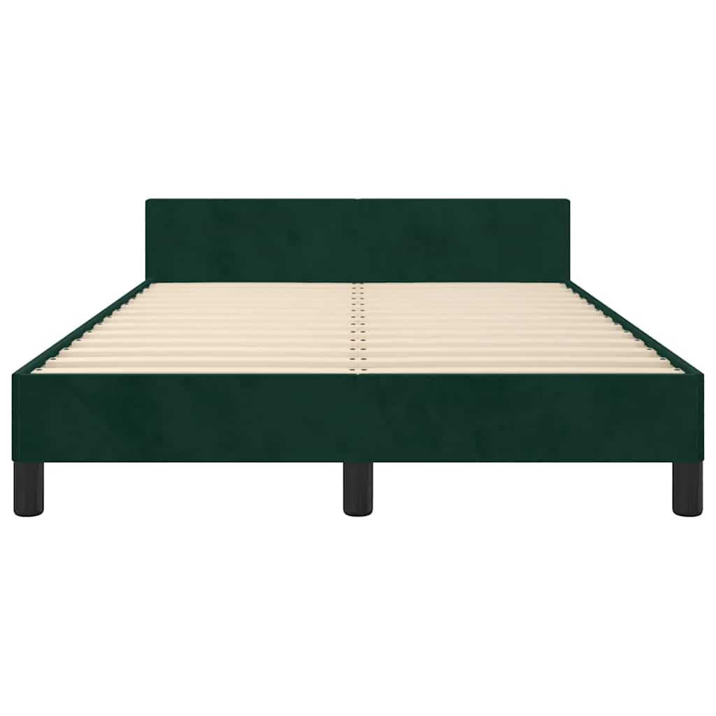 Bedframe zonder matras 120x190 cm fluweel donkergroen is nu te koop bij PeponiXL, paradijselijk wonen!