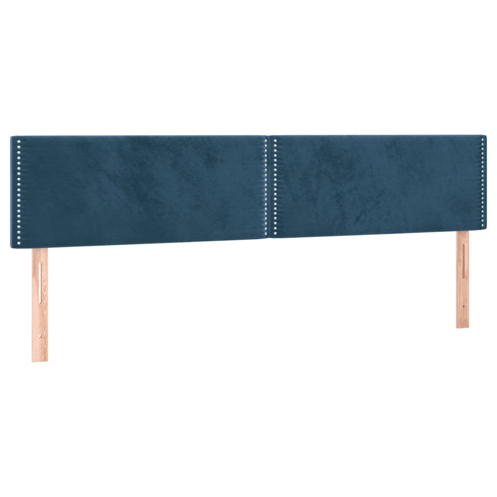 Bedframe zonder matras 120x190 cm fluweel donkerblauw is nu te koop bij PeponiXL, paradijselijk wonen!