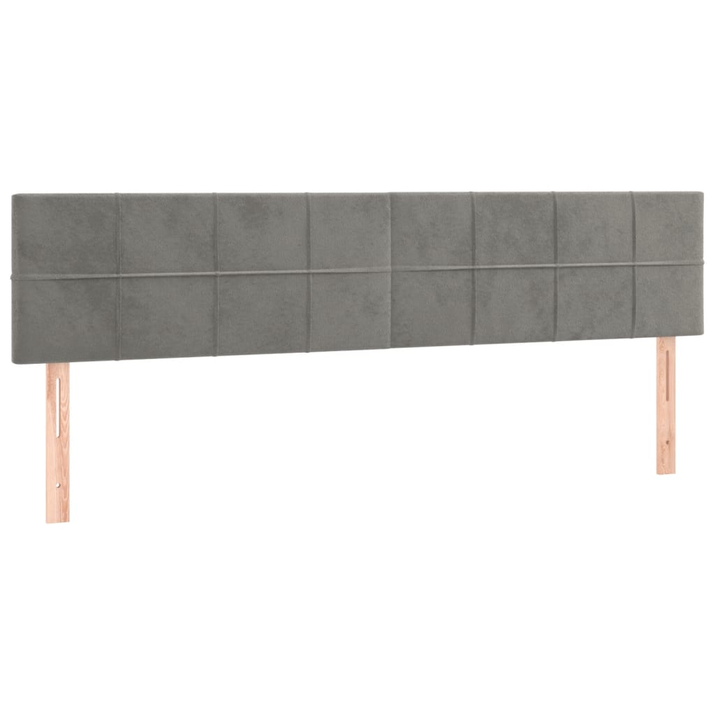 Bedframe zonder matras 120x190 cm fluweel lichtgrijs is nu te koop bij PeponiXL, paradijselijk wonen!