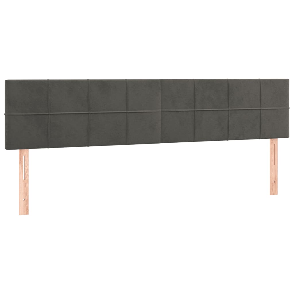 Bedframe zonder matras 120x190 cm fluweel donkergrijs is nu te koop bij PeponiXL, paradijselijk wonen!