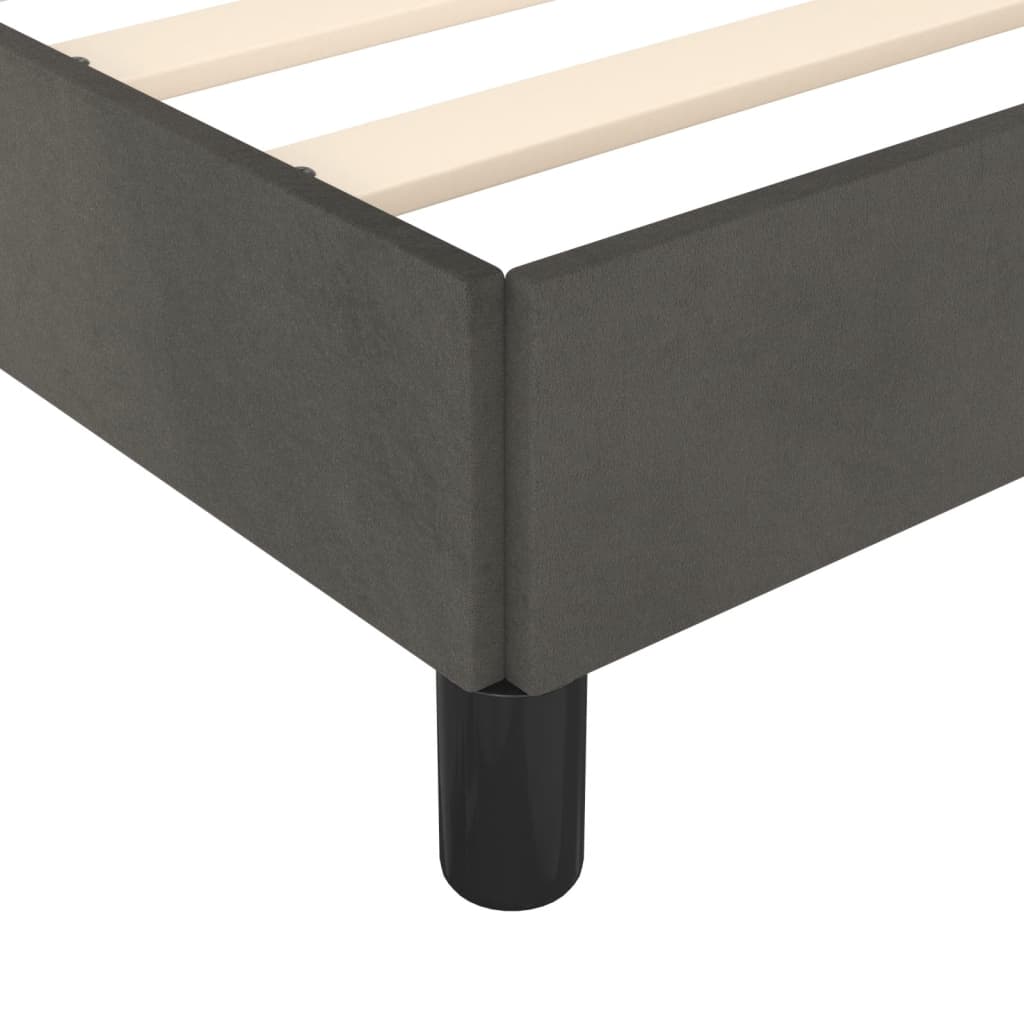 Bedframe zonder matras 120x190 cm fluweel donkergrijs is nu te koop bij PeponiXL, paradijselijk wonen!