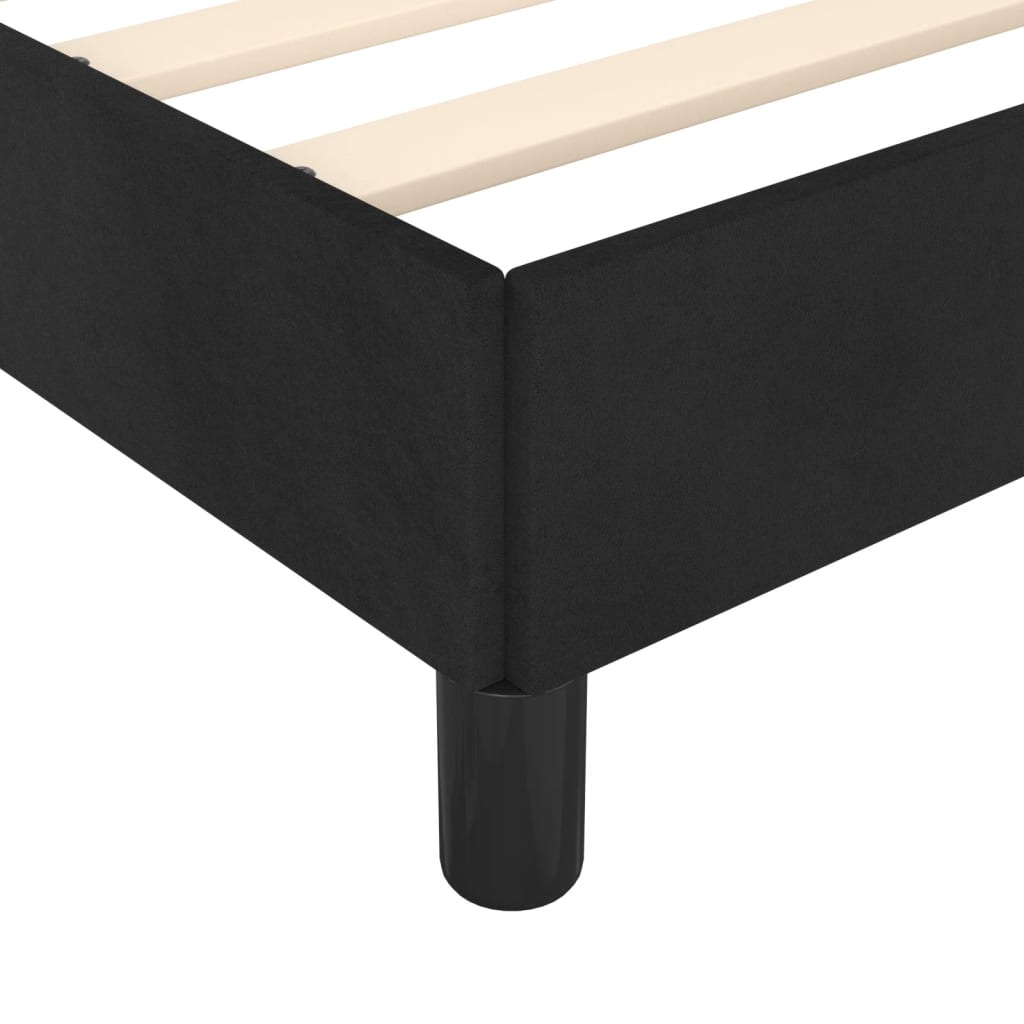 Bedframe zonder matras 120x190 cm fluweel zwart is nu te koop bij PeponiXL, paradijselijk wonen!