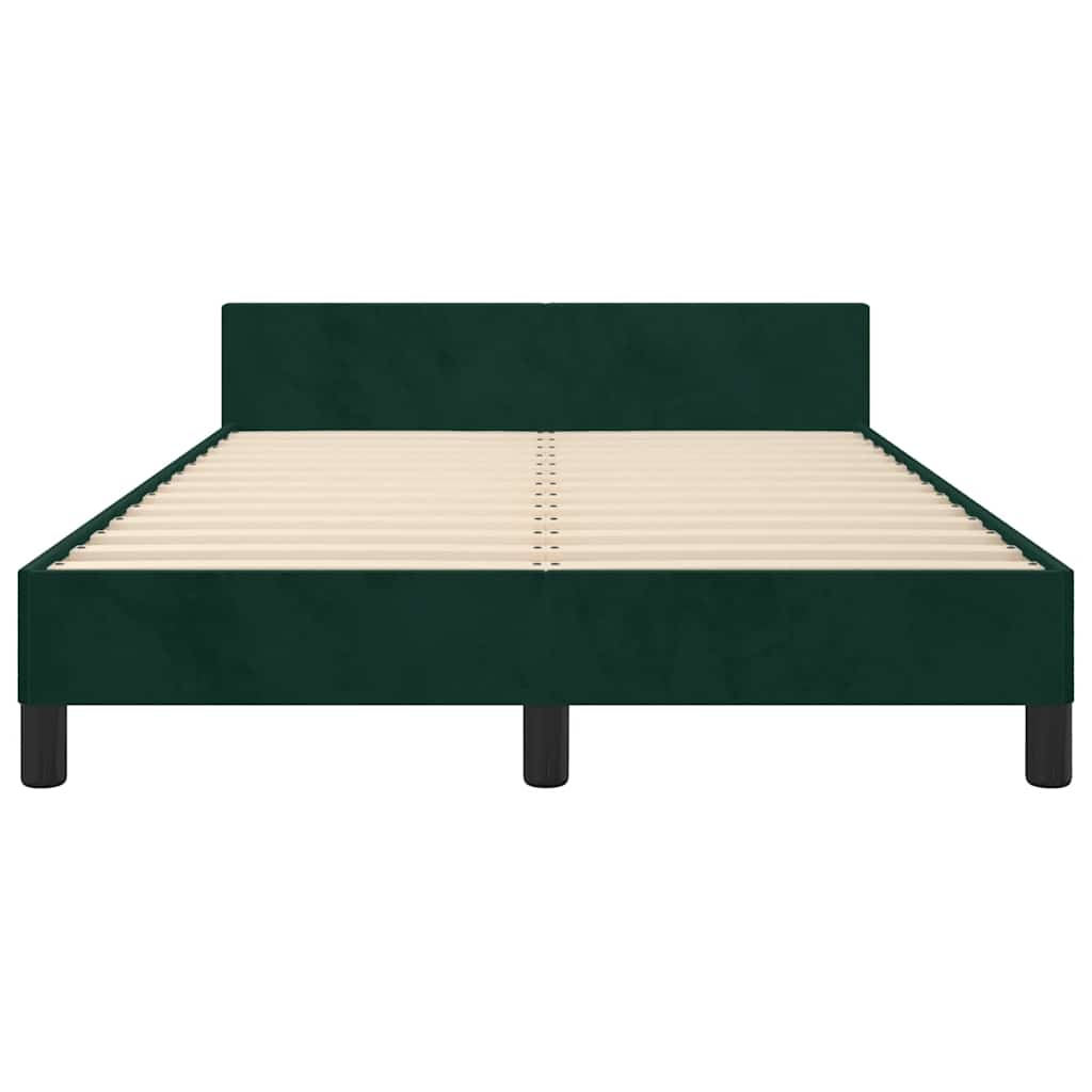 Bedframe zonder matras 120x190 cm fluweel donkergroen is nu te koop bij PeponiXL, paradijselijk wonen!