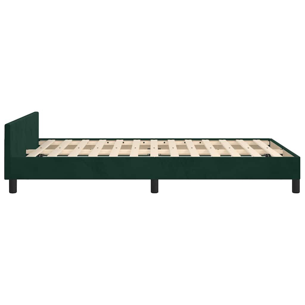 Bedframe zonder matras 120x190 cm fluweel donkergroen is nu te koop bij PeponiXL, paradijselijk wonen!