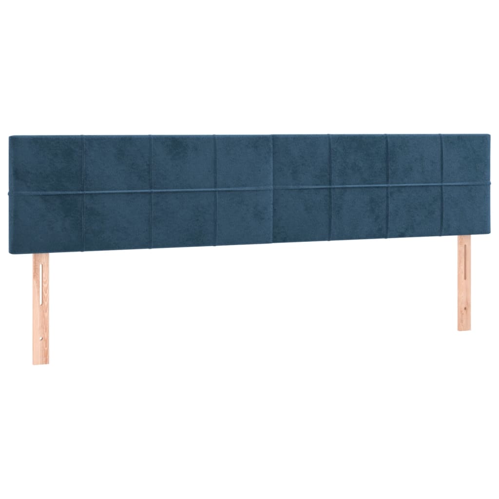 Bedframe zonder matras 120x190 cm fluweel donkerblauw is nu te koop bij PeponiXL, paradijselijk wonen!