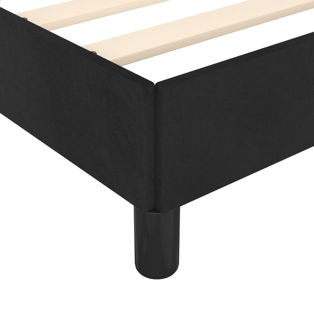 Bedframe zonder matras 120x190 cm fluweel zwart is nu te koop bij PeponiXL, paradijselijk wonen!