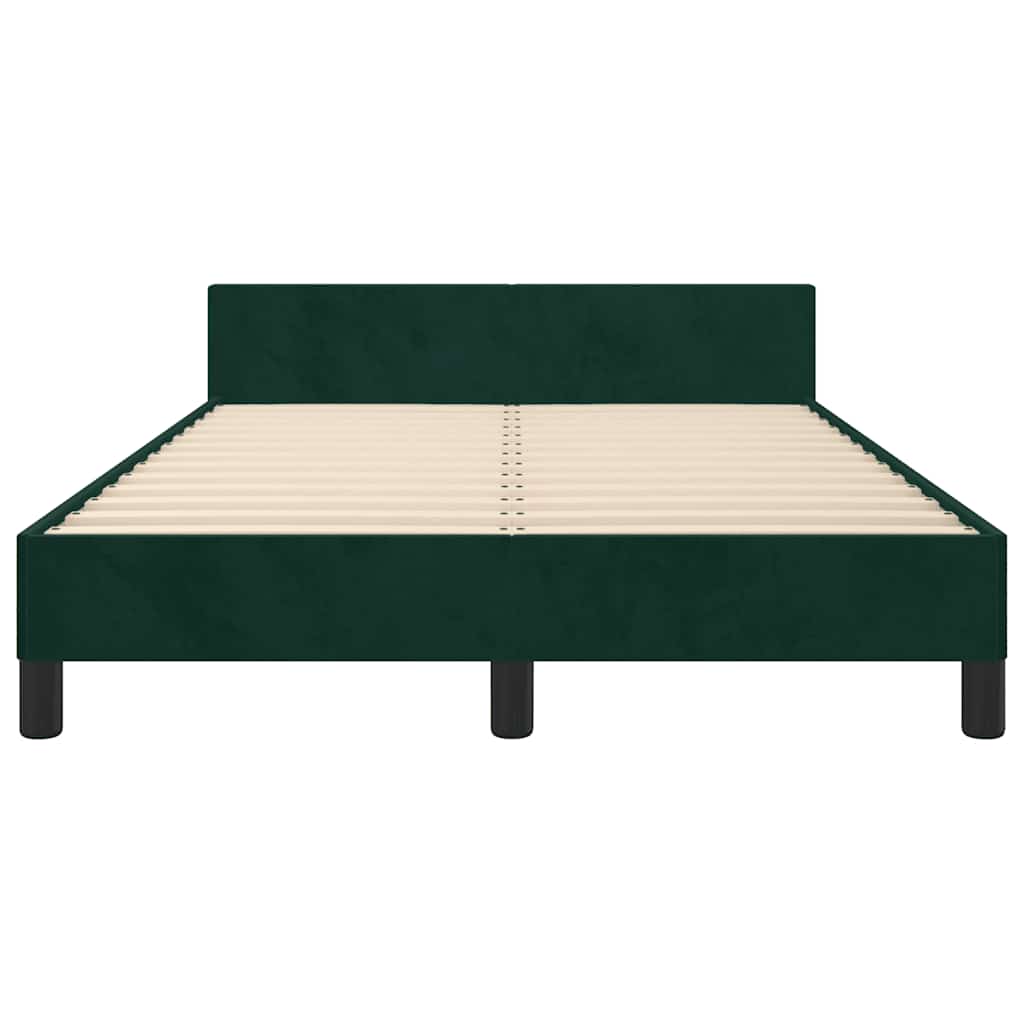 Bedframe zonder matras 120x190 cm fluweel donkergroen is nu te koop bij PeponiXL, paradijselijk wonen!