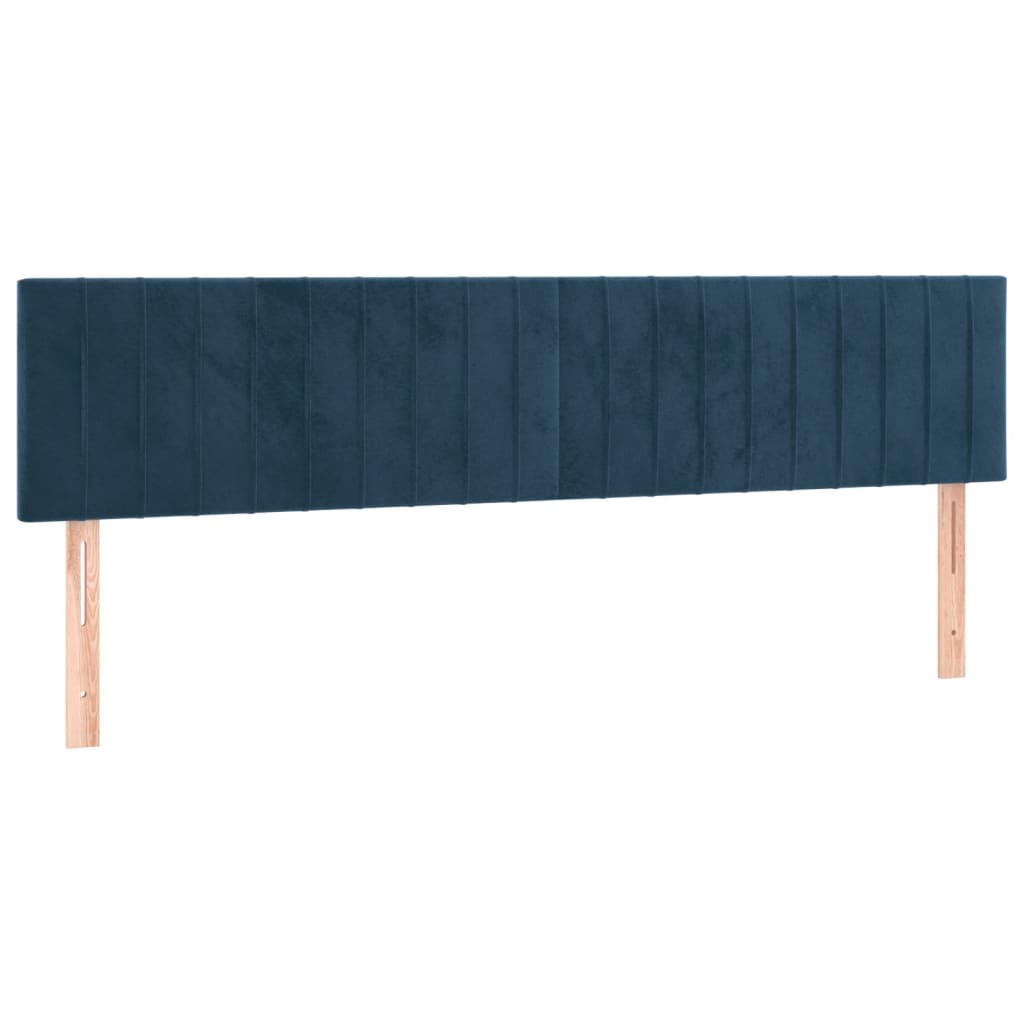 Bedframe zonder matras 120x190 cm fluweel donkerblauw is nu te koop bij PeponiXL, paradijselijk wonen!