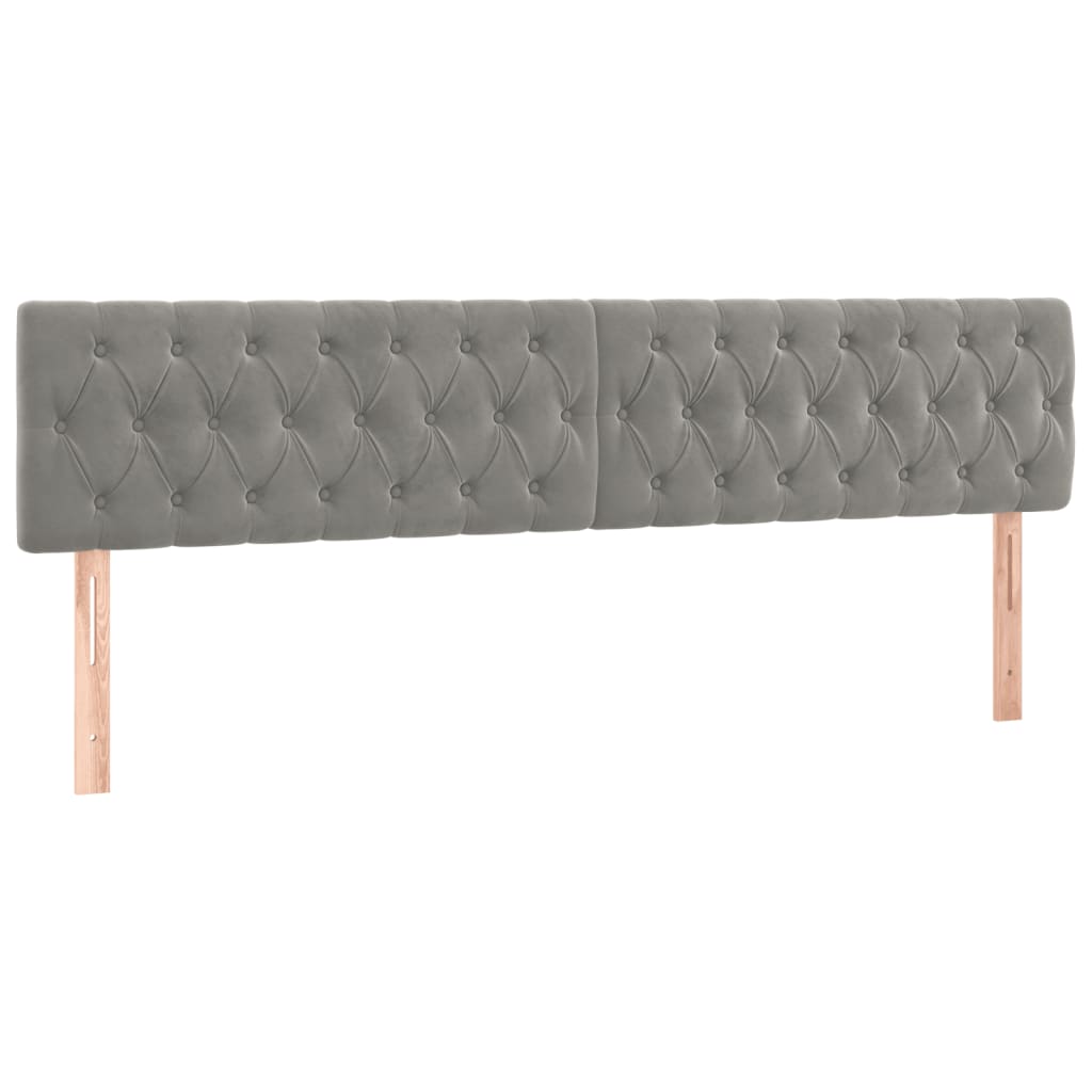 Bedframe zonder matras 120x190 cm fluweel lichtgrijs is nu te koop bij PeponiXL, paradijselijk wonen!