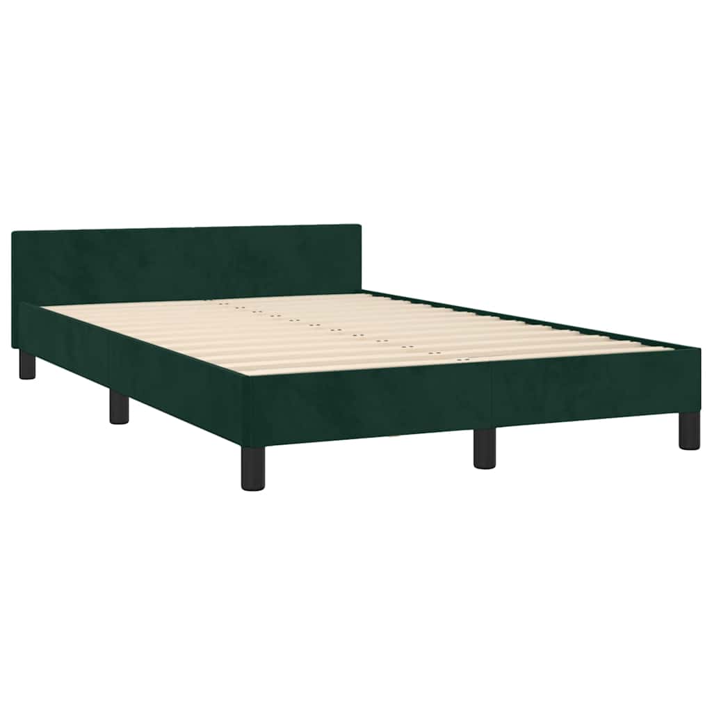 Bedframe zonder matras 120x190 cm fluweel donkergroen is nu te koop bij PeponiXL, paradijselijk wonen!