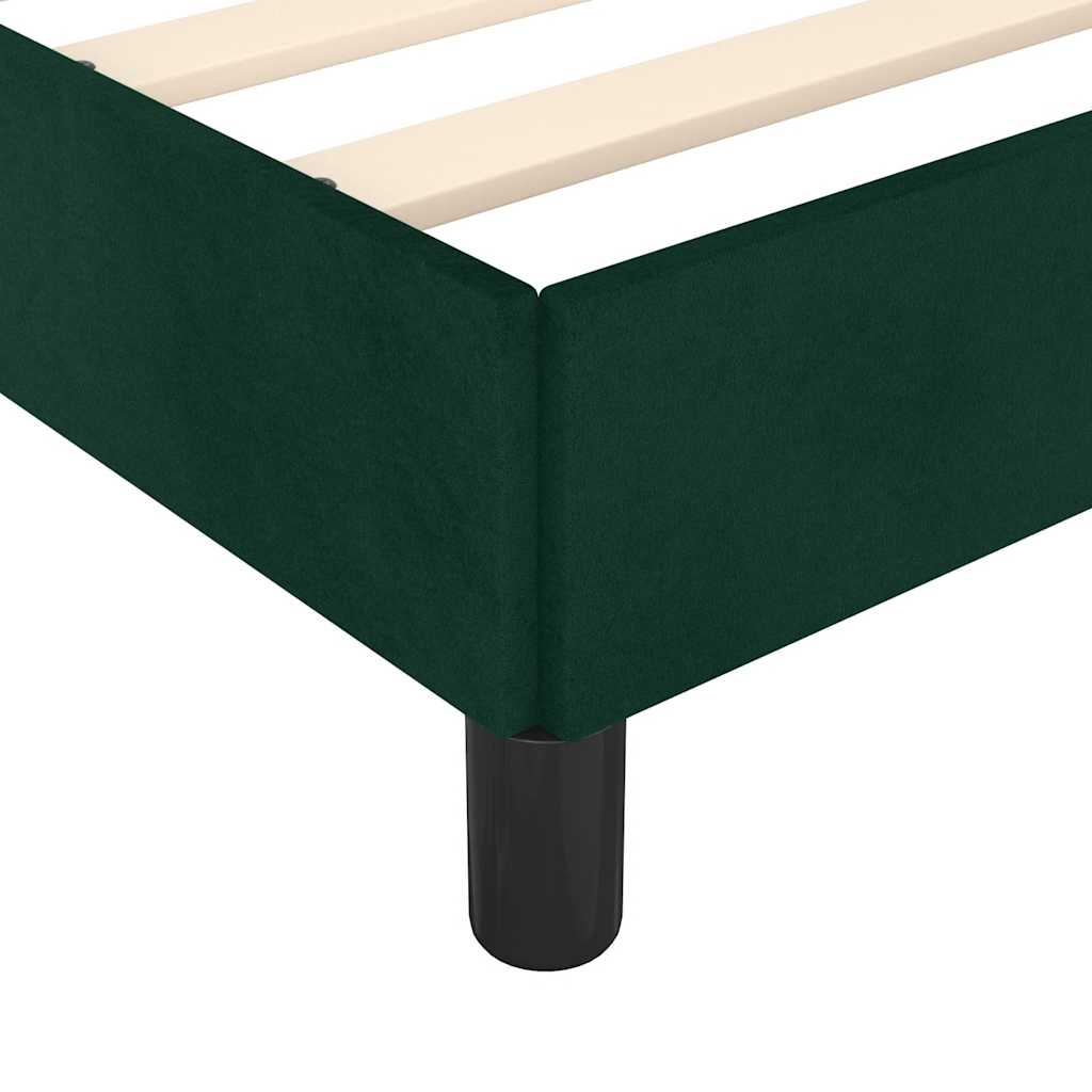 Bedframe zonder matras 120x190 cm fluweel donkergroen is nu te koop bij PeponiXL, paradijselijk wonen!