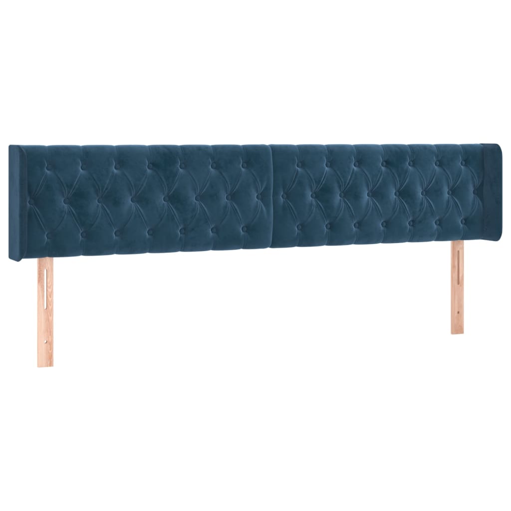 Bedframe zonder matras 120x190 cm fluweel donkerblauw is nu te koop bij PeponiXL, paradijselijk wonen!