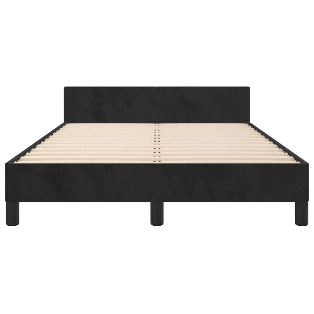 Bedframe zonder matras 120x190 cm fluweel zwart is nu te koop bij PeponiXL, paradijselijk wonen!