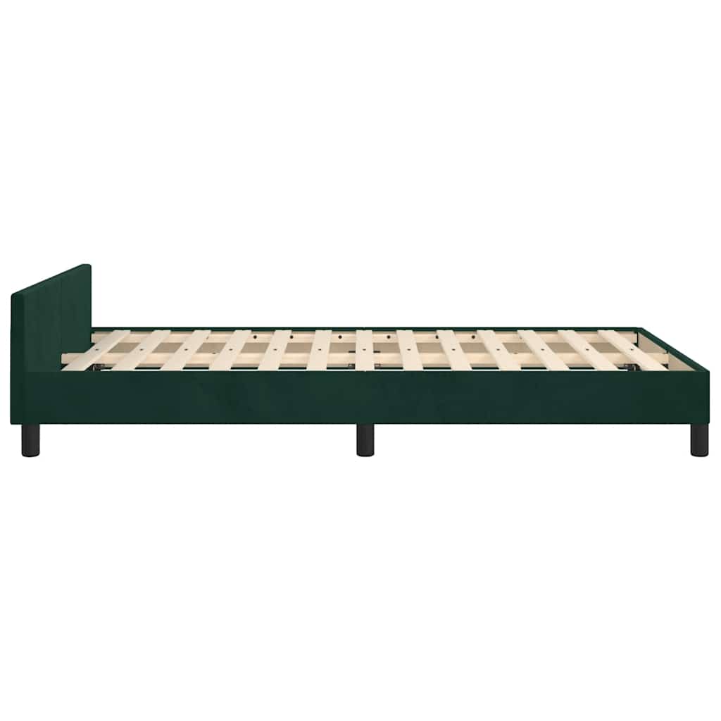 Bedframe zonder matras 120x190 cm fluweel donkergroen is nu te koop bij PeponiXL, paradijselijk wonen!