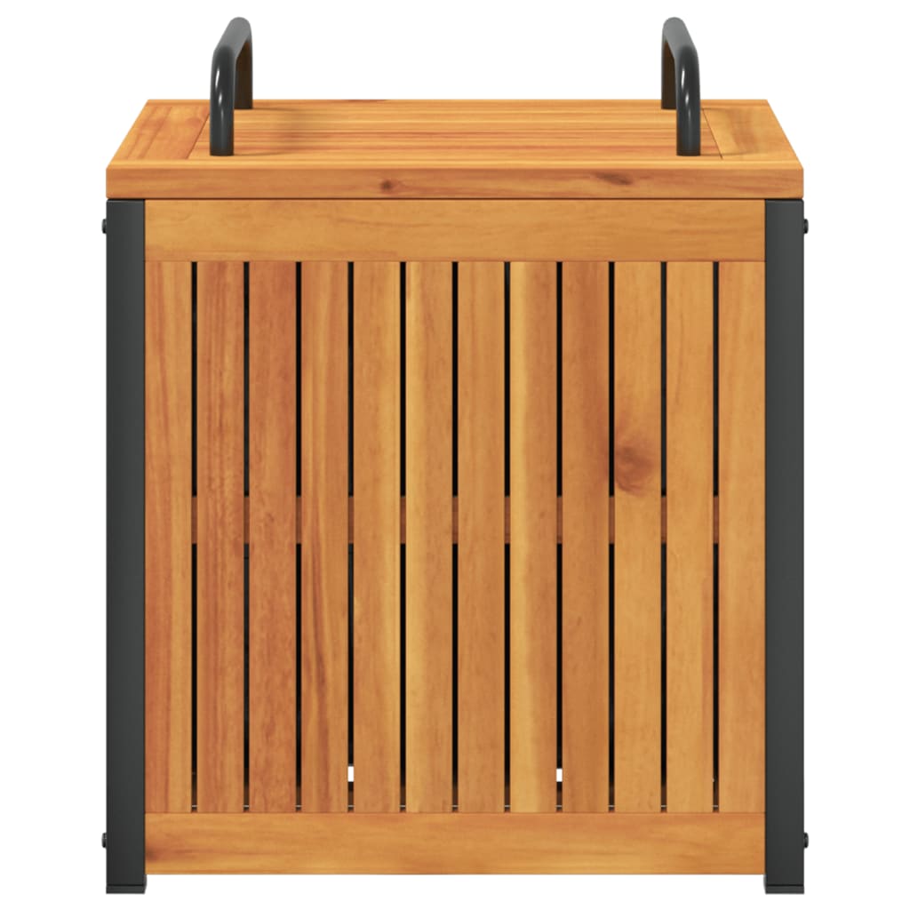 Kussenbox 45x45x45/53 cm massief acaciahout en staal is nu te koop bij PeponiXL, paradijselijk wonen!