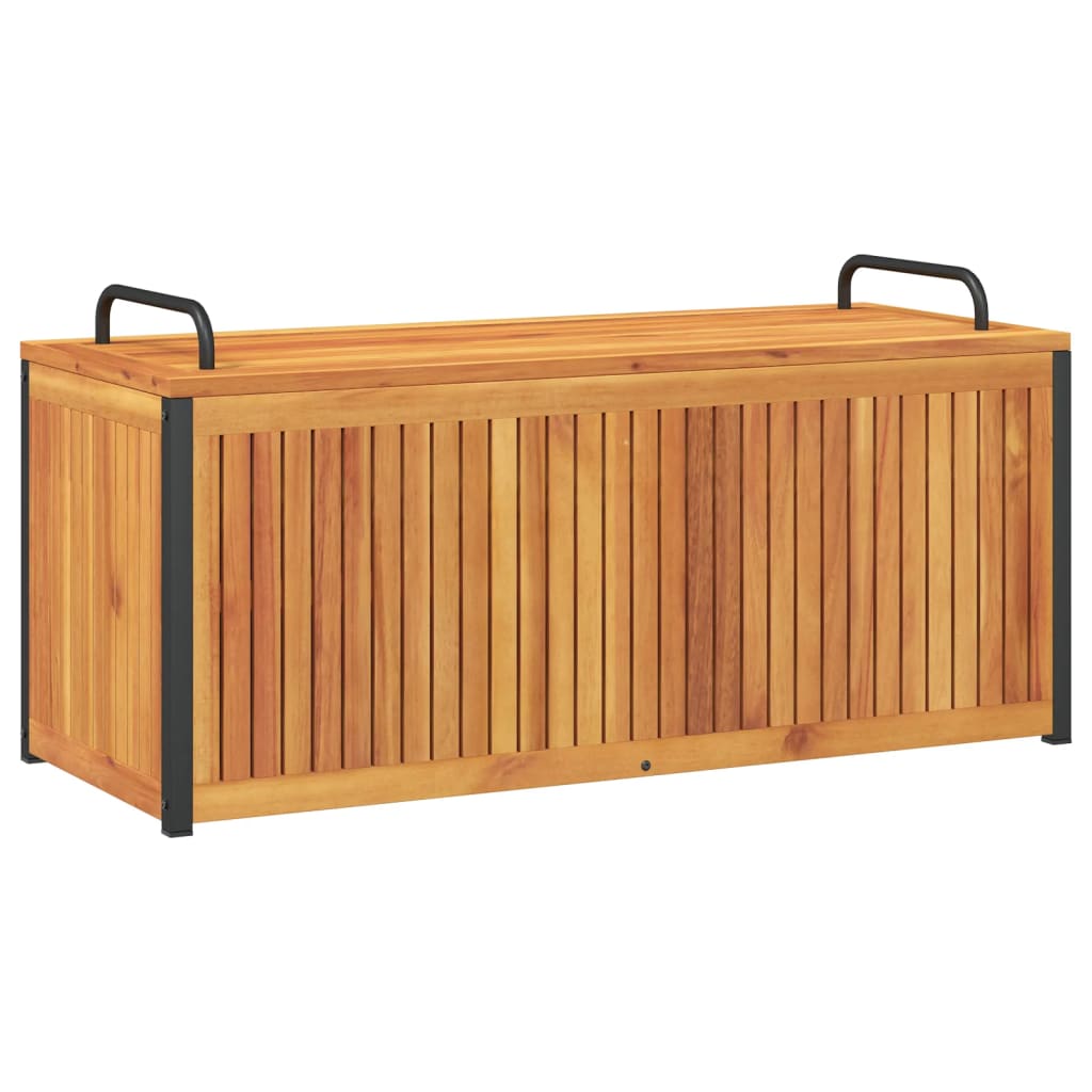 Kussenbox 110x45x42/53 cm massief acaciahout en staal is nu te koop bij PeponiXL, paradijselijk wonen!