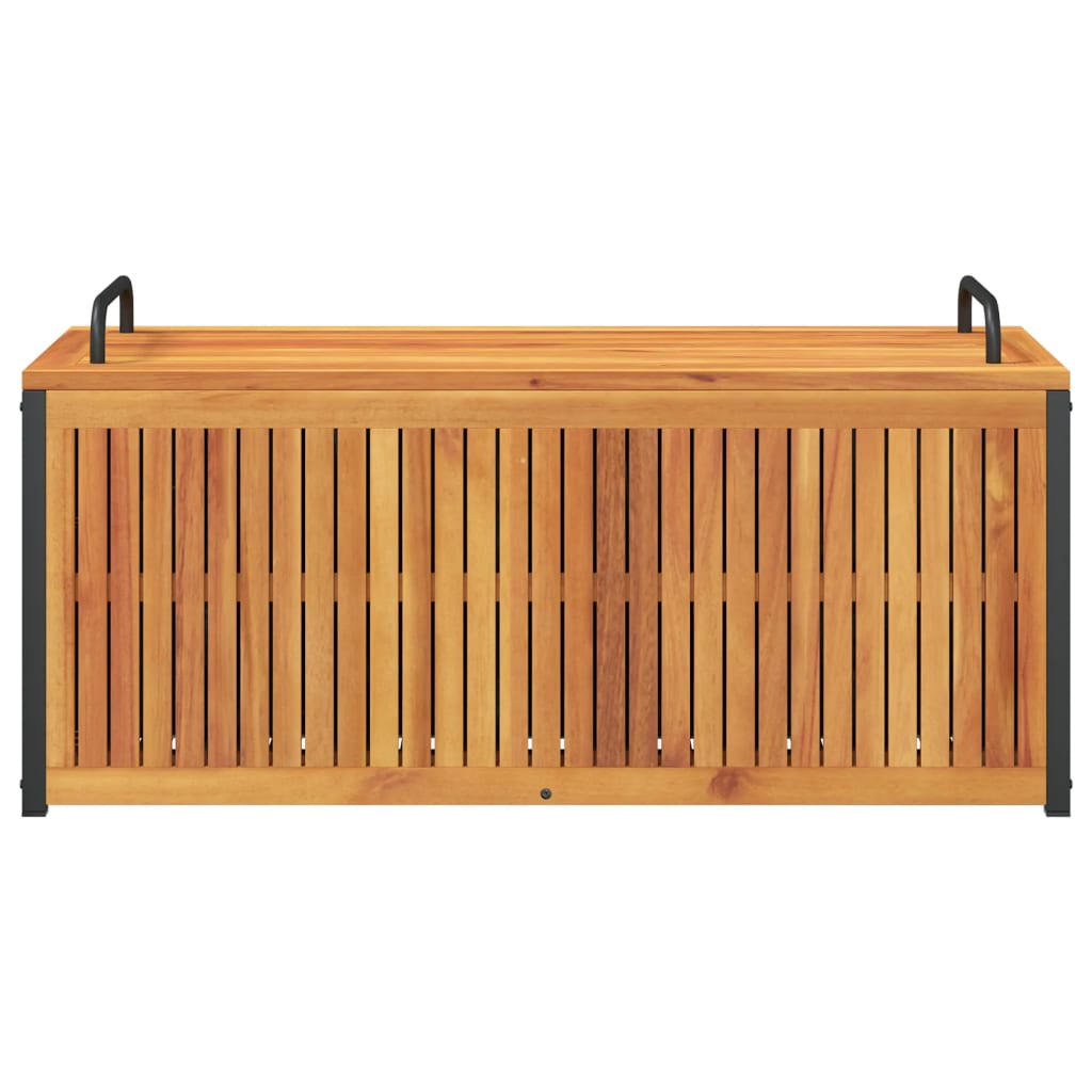 Kussenbox 110x45x42/53 cm massief acaciahout en staal is nu te koop bij PeponiXL, paradijselijk wonen!