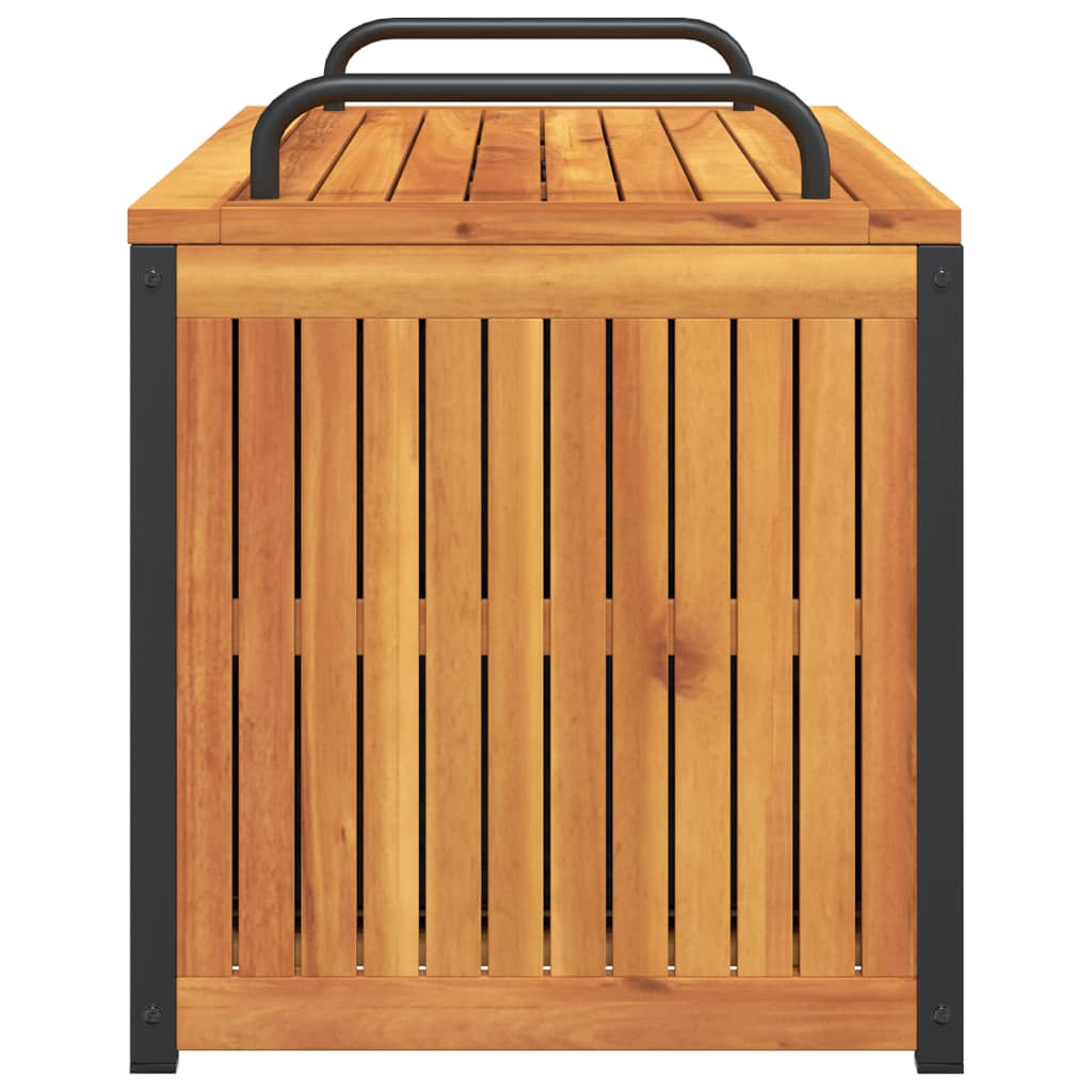 Kussenbox 110x45x42/53 cm massief acaciahout en staal is nu te koop bij PeponiXL, paradijselijk wonen!