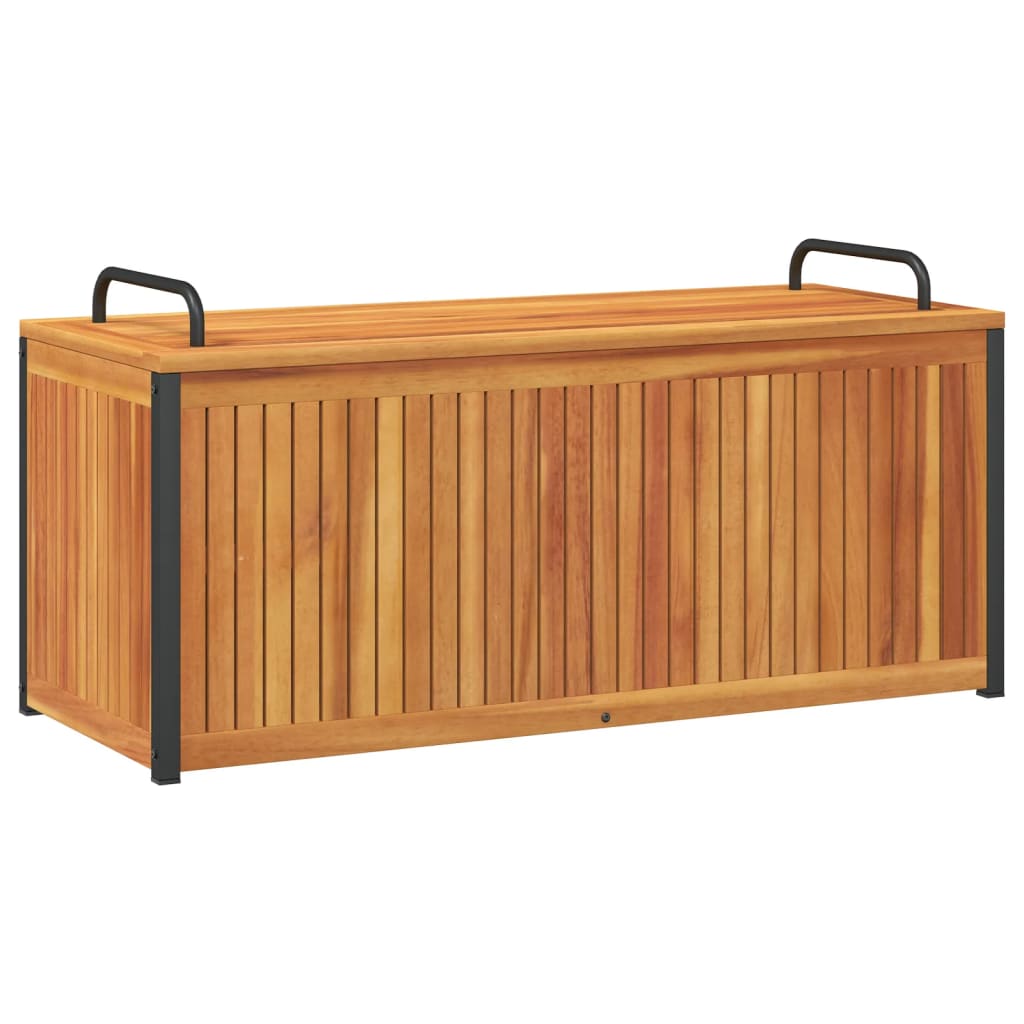 Kussenbox 110x45x42/53 cm massief acaciahout en staal is nu te koop bij PeponiXL, paradijselijk wonen!
