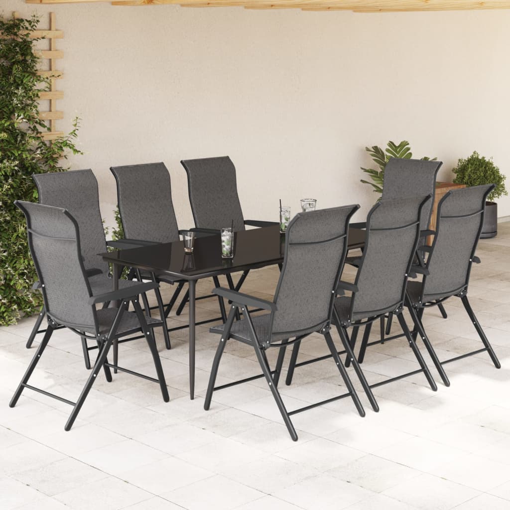 Tuinstoelen 8 st inklapbaar poly rattan grijs is nu te koop bij PeponiXL, paradijselijk wonen!