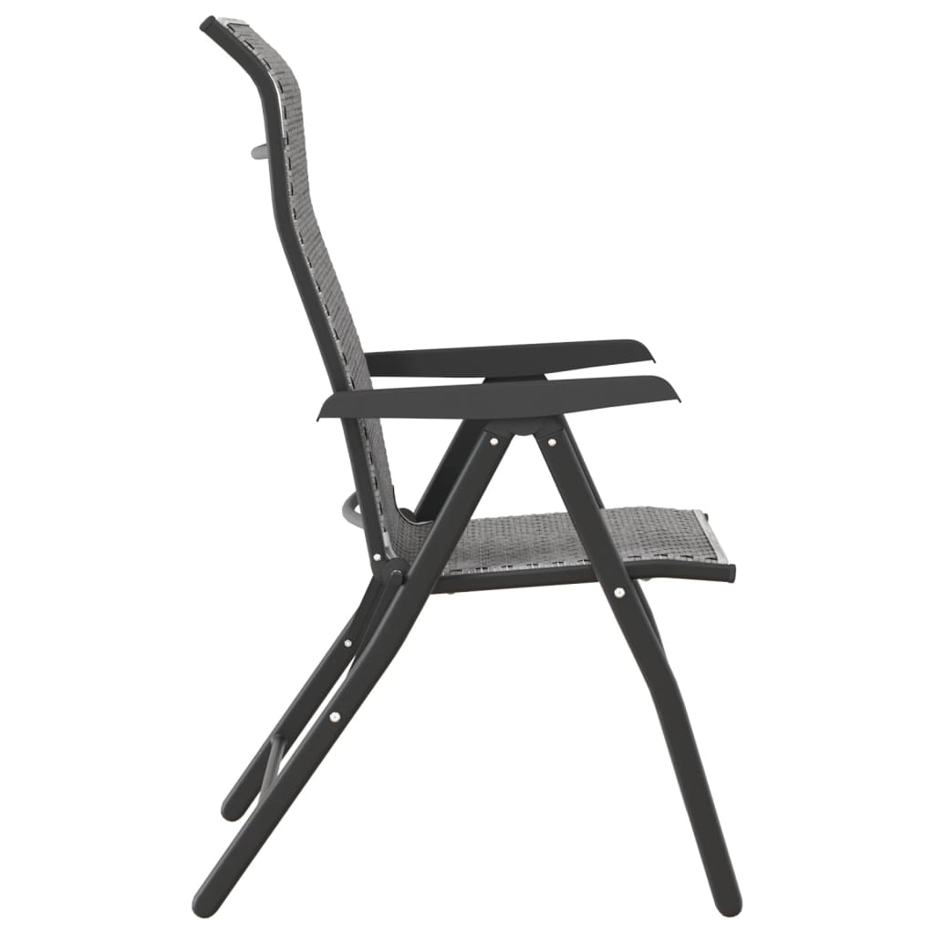Tuinstoelen 8 st inklapbaar poly rattan grijs is nu te koop bij PeponiXL, paradijselijk wonen!