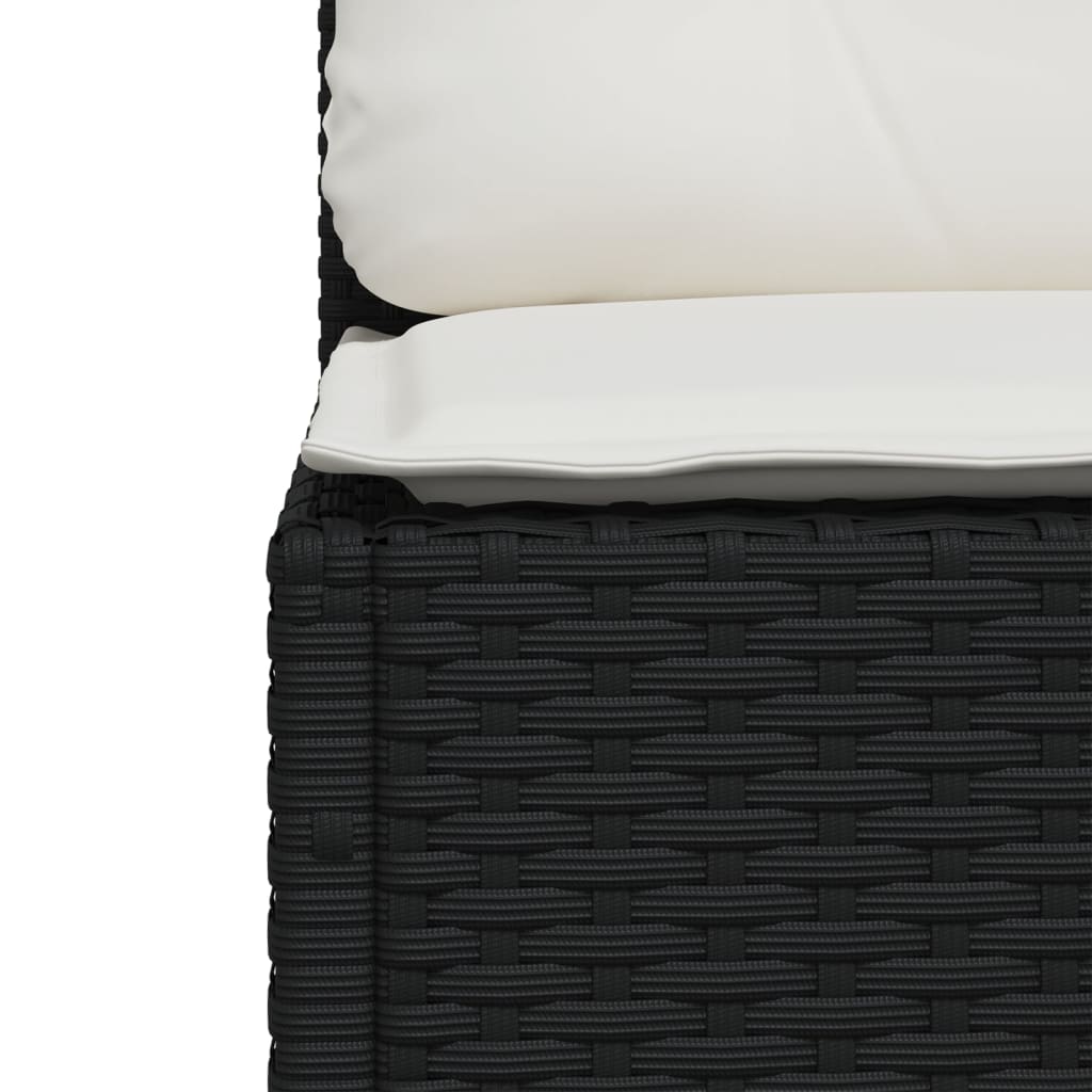 7-delige Loungeset met kussens poly rattan zwart is nu te koop bij PeponiXL, paradijselijk wonen!