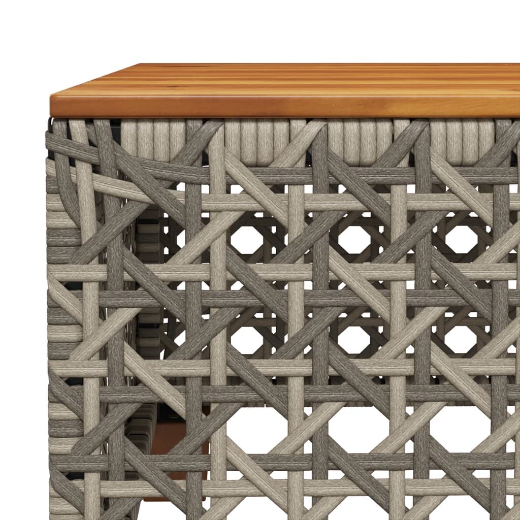 7-delige Loungeset met kussens poly rattan grijs is nu te koop bij PeponiXL, paradijselijk wonen!