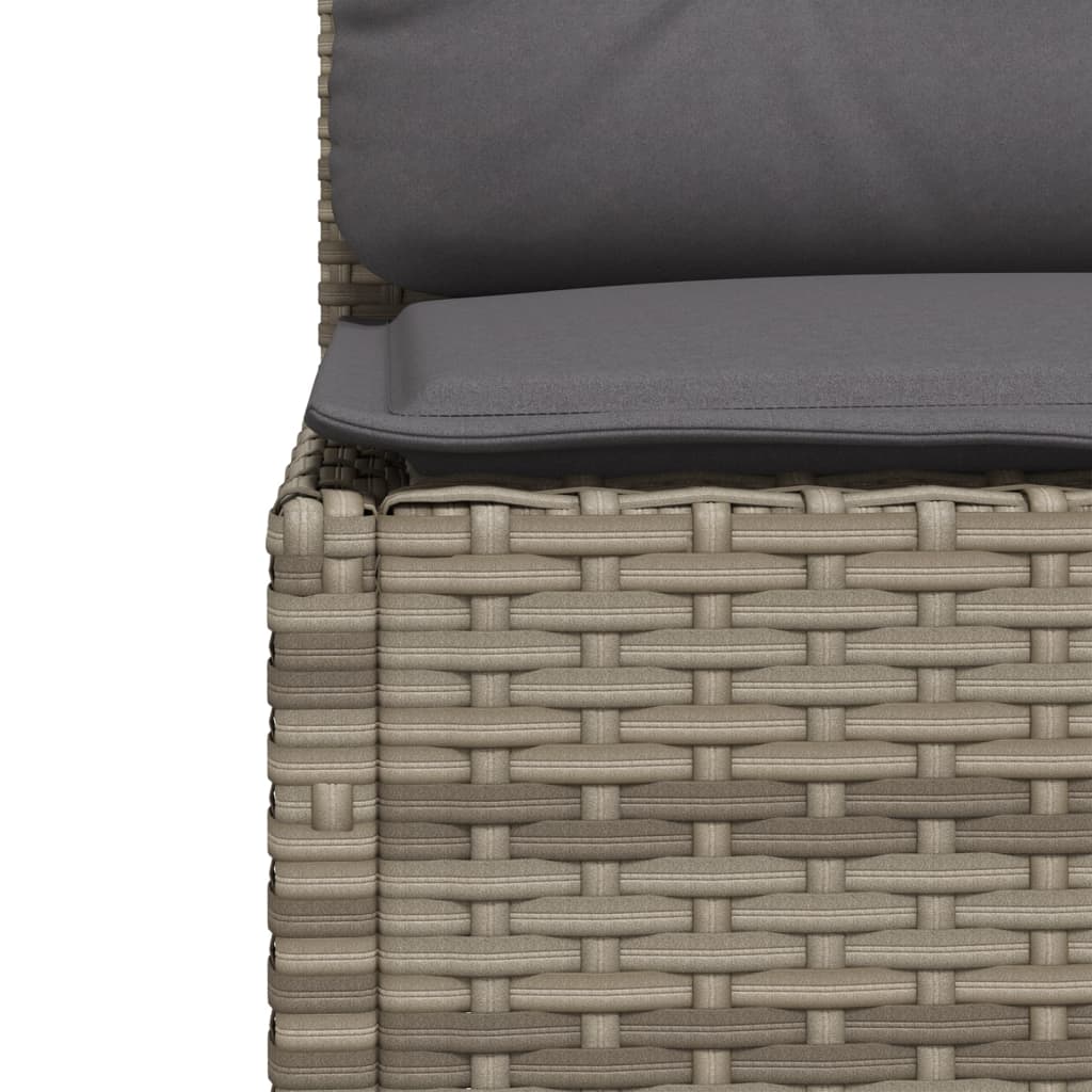 9-delige Loungeset met kussens poly rattan grijs is nu te koop bij PeponiXL, paradijselijk wonen!