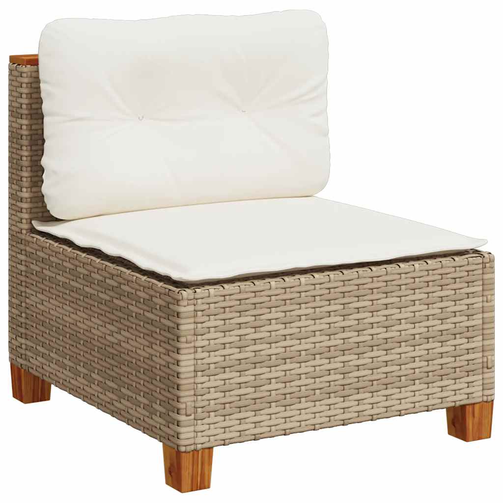 9-delige Loungeset met kussens poly rattan beige is nu te koop bij PeponiXL, paradijselijk wonen!