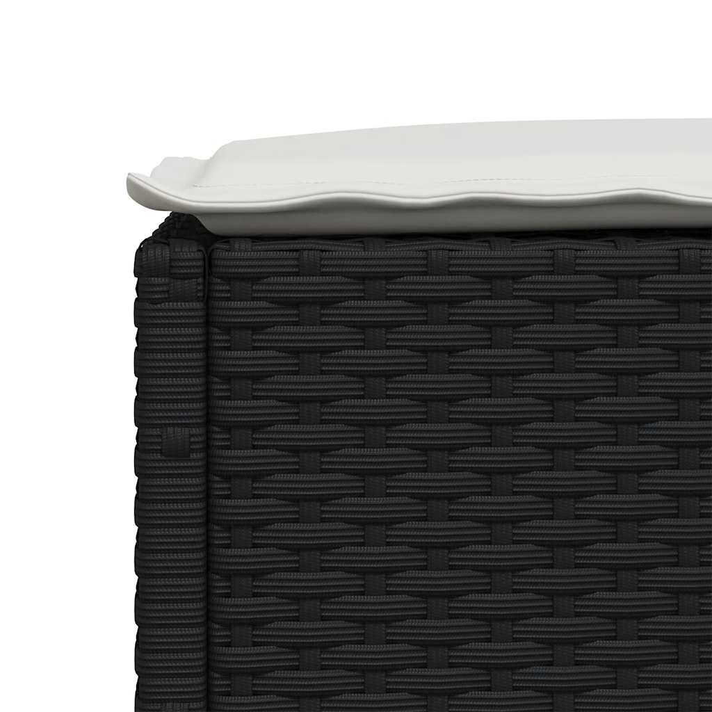5-delige Loungeset met kussens poly rattan zwart is nu te koop bij PeponiXL, paradijselijk wonen!