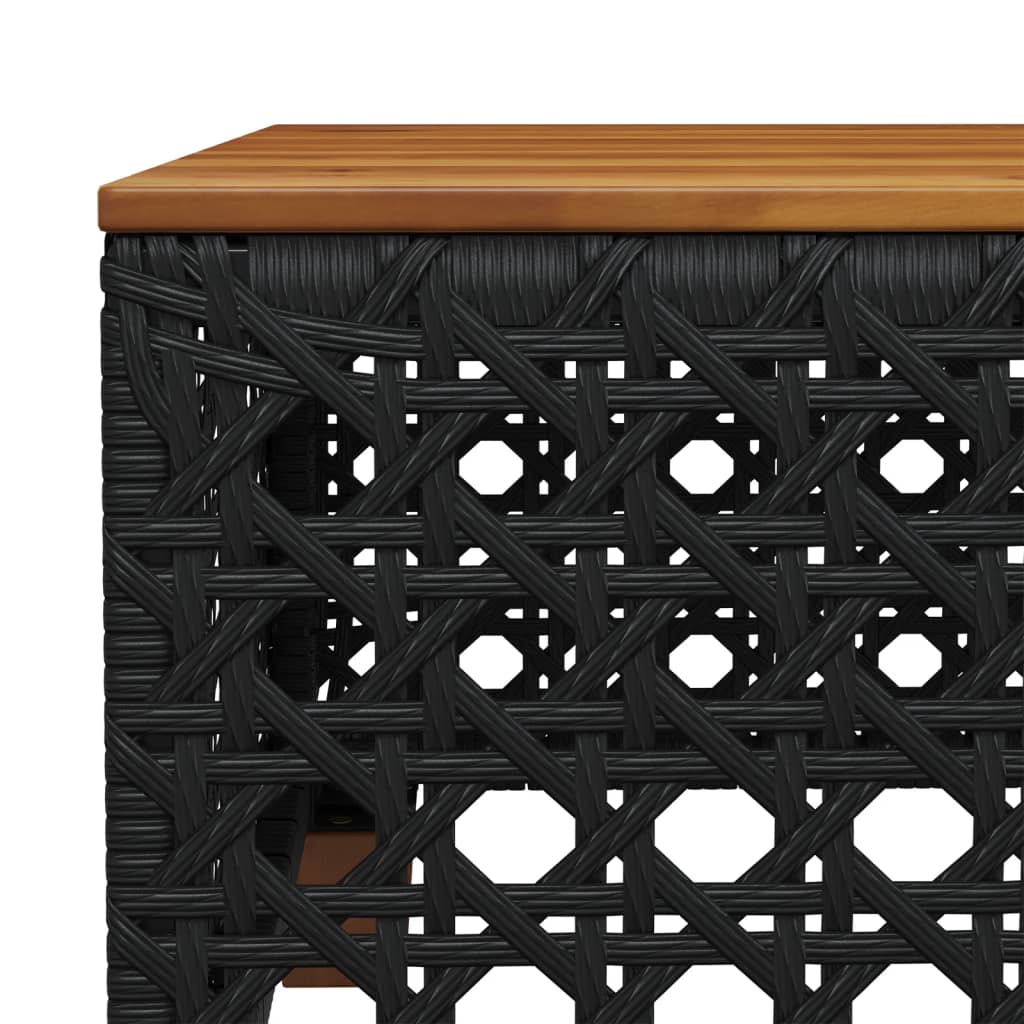 5-delige Loungeset met kussens poly rattan zwart is nu te koop bij PeponiXL, paradijselijk wonen!