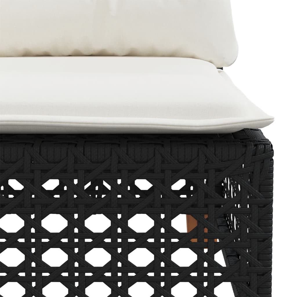 5-delige Loungeset met kussens poly rattan zwart is nu te koop bij PeponiXL, paradijselijk wonen!