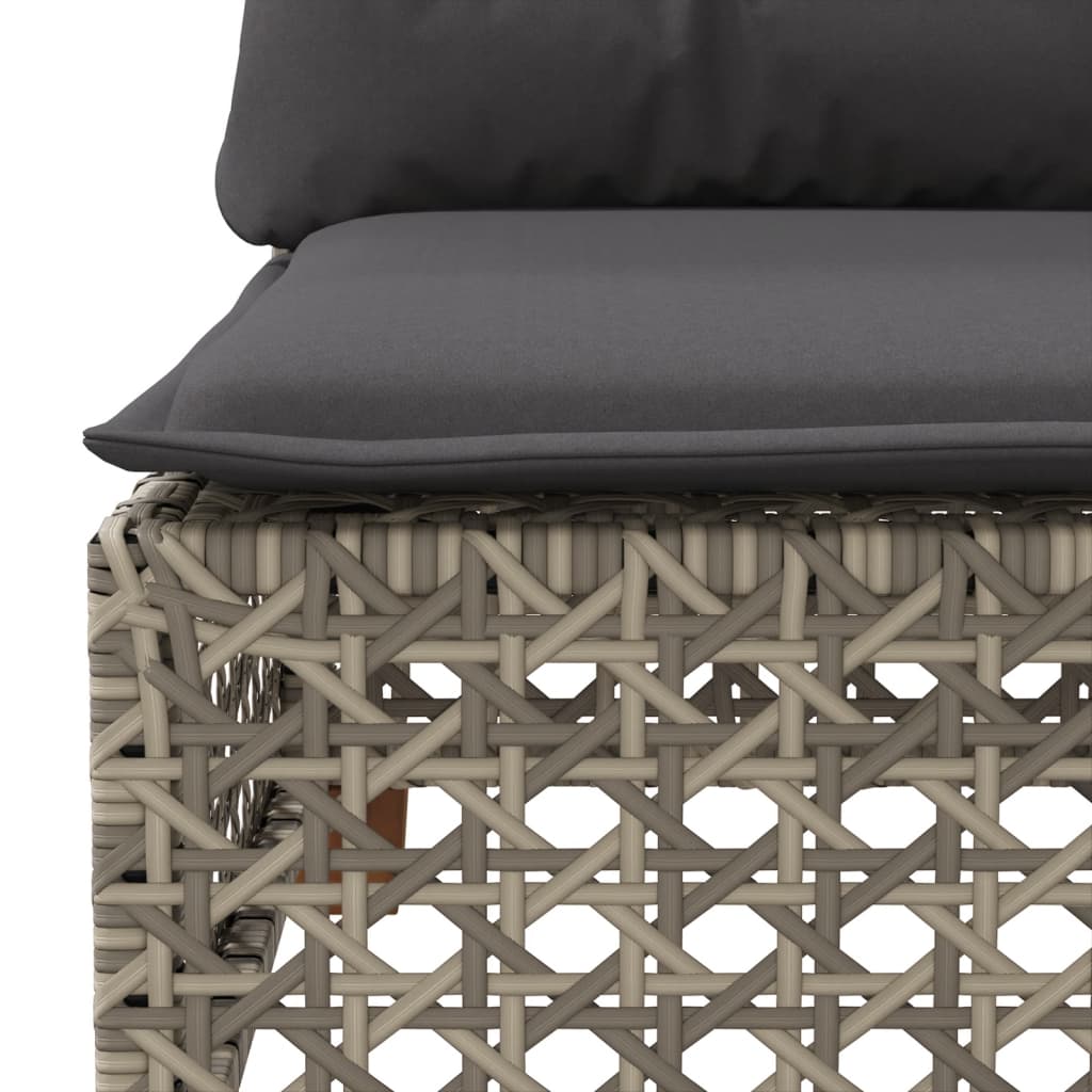 5-delige Loungeset met kussens poly rattan grijs is nu te koop bij PeponiXL, paradijselijk wonen!