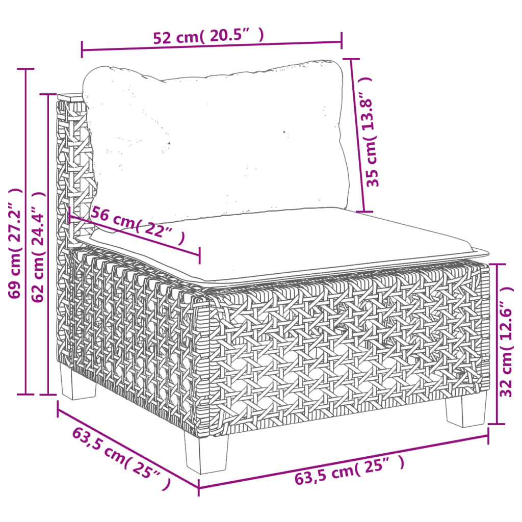 5-delige Loungeset met kussens poly rattan grijs is nu te koop bij PeponiXL, paradijselijk wonen!