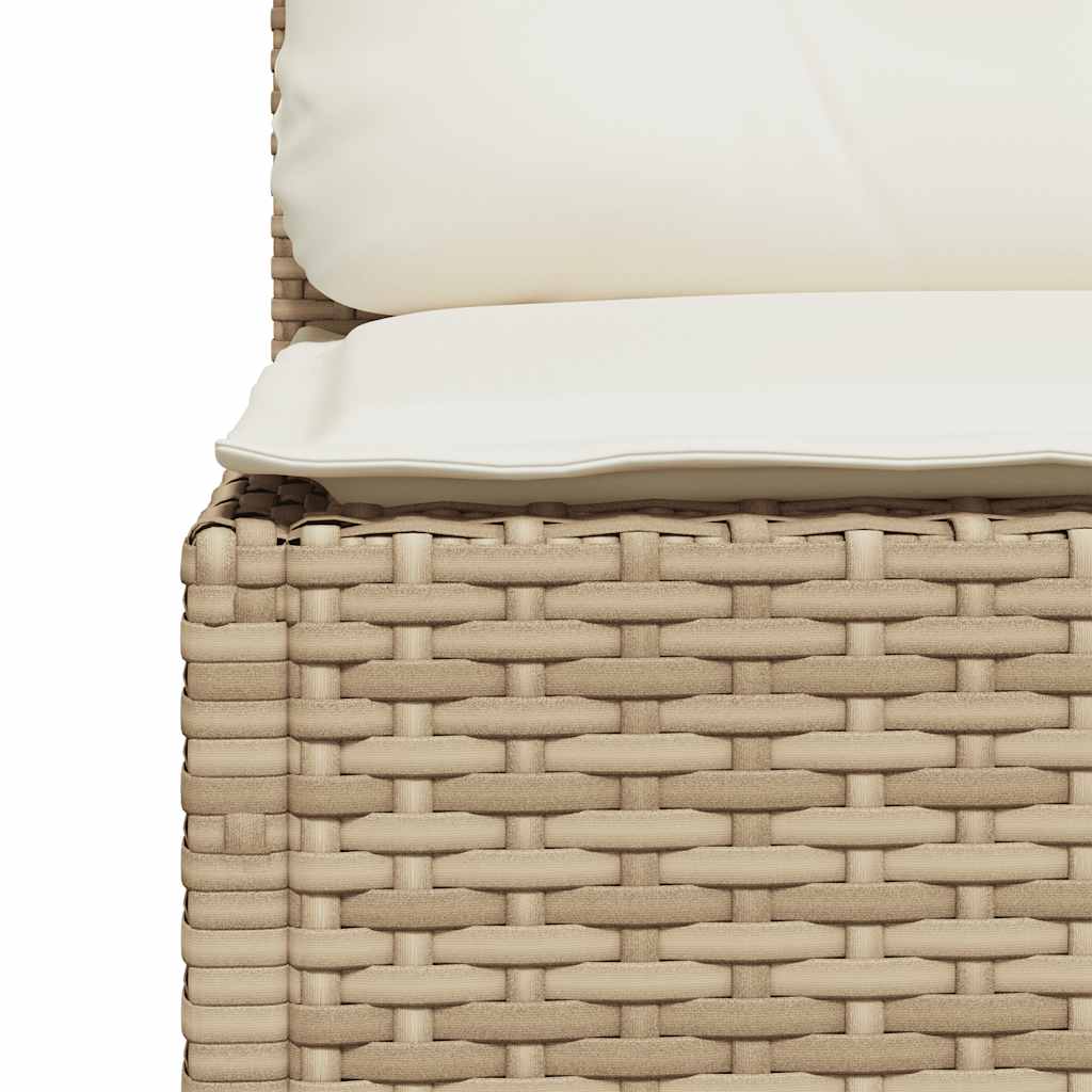 6-delige Loungeset met kussens poly rattan beige is nu te koop bij PeponiXL, paradijselijk wonen!