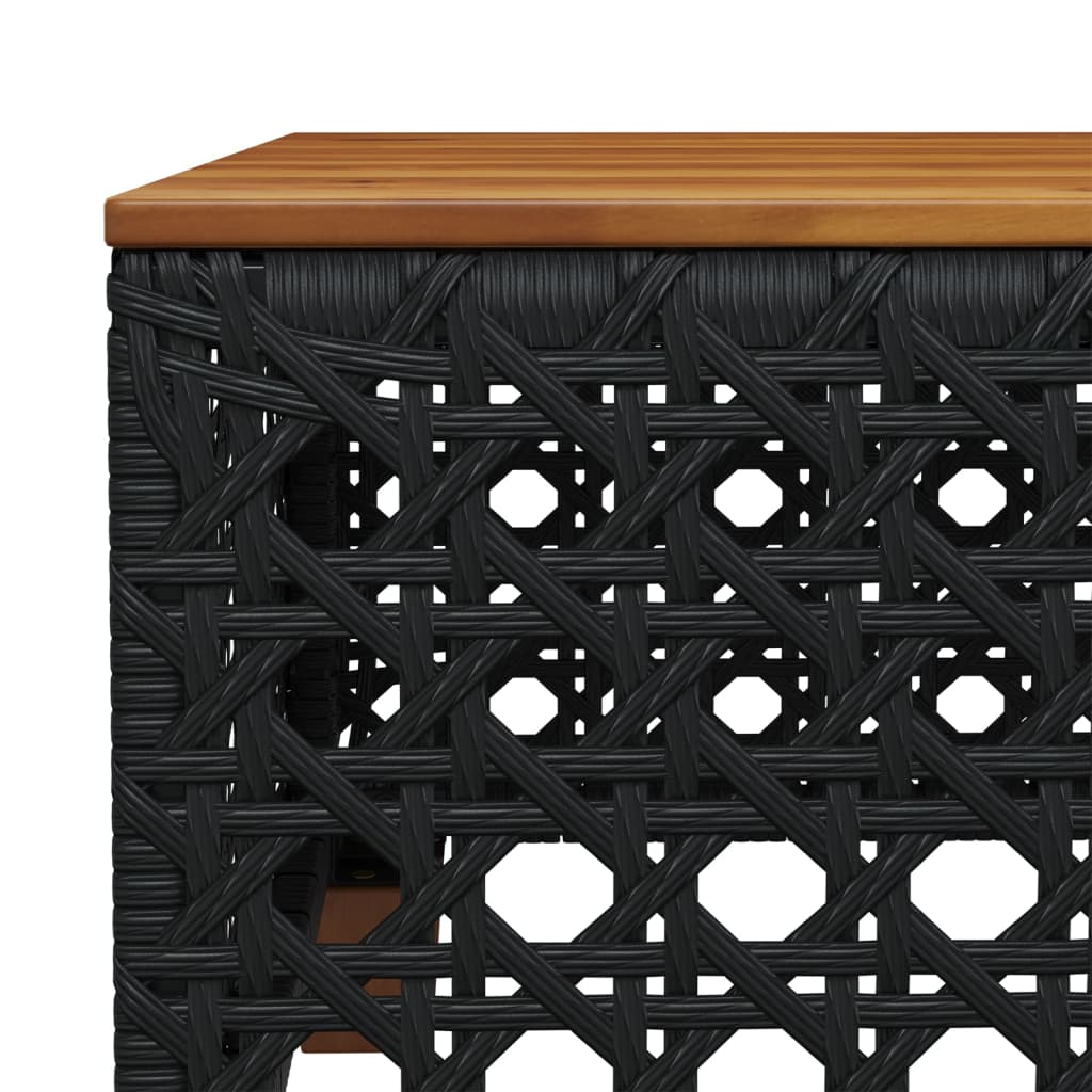 7-delige Loungeset met kussens poly rattan zwart is nu te koop bij PeponiXL, paradijselijk wonen!