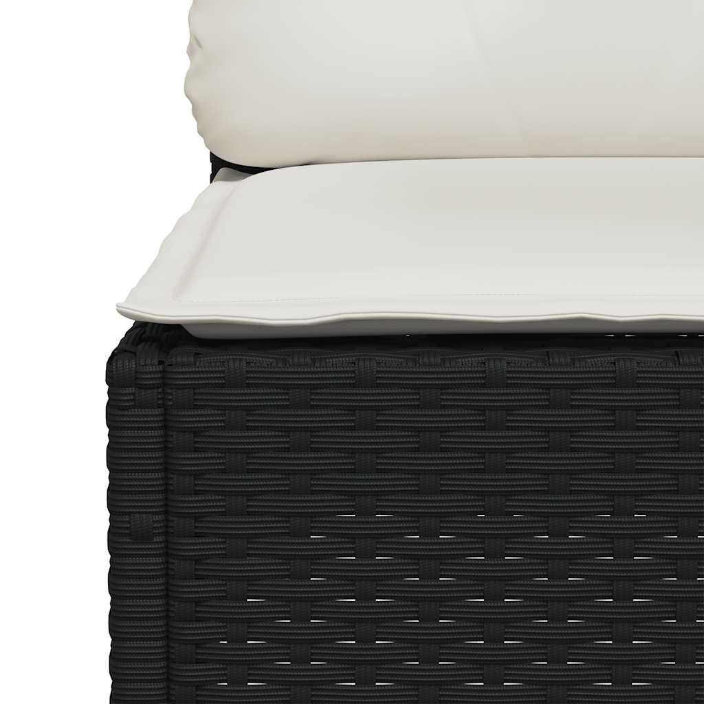 7-delige Loungeset met kussens poly rattan zwart is nu te koop bij PeponiXL, paradijselijk wonen!