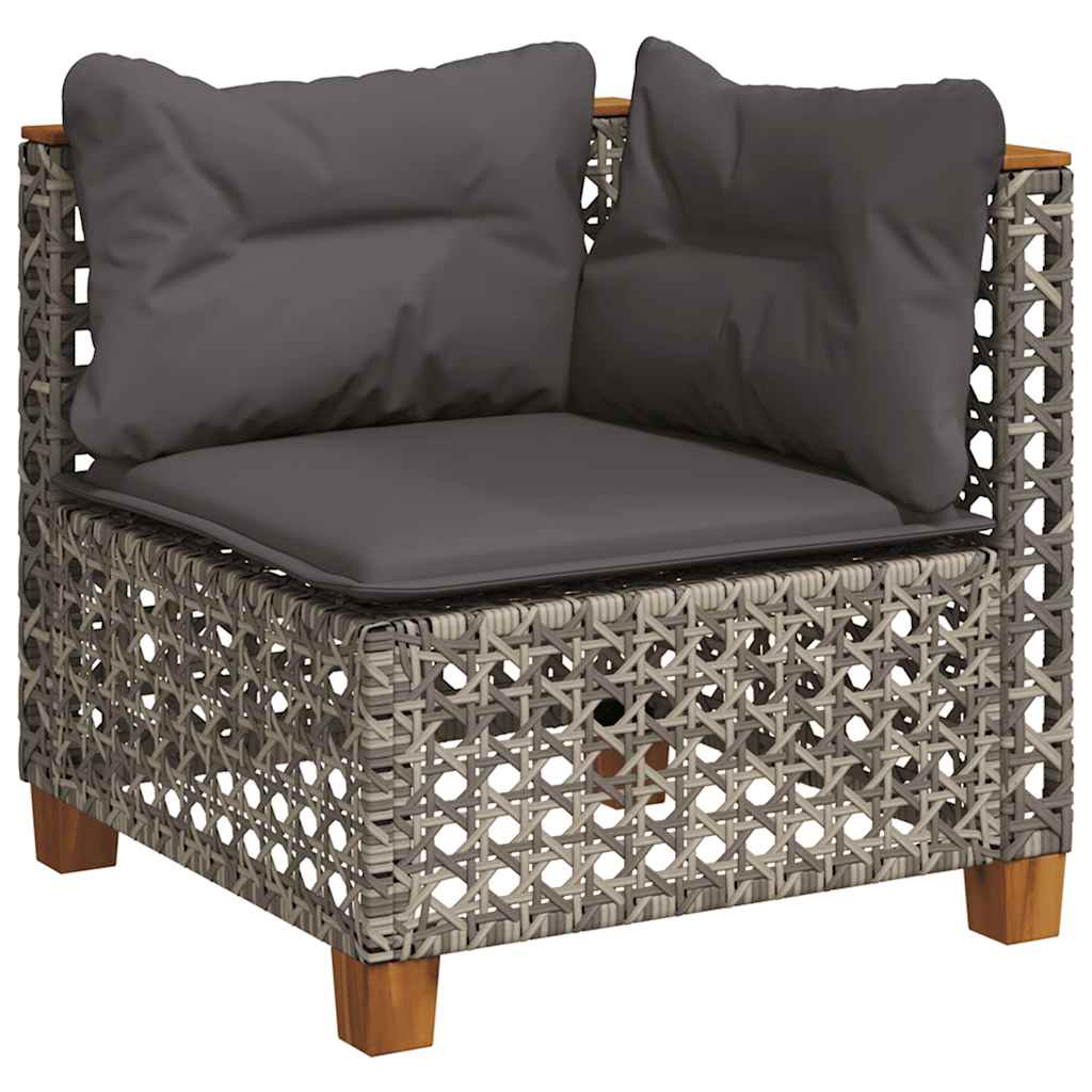 7-delige Loungeset met kussens poly rattan grijs is nu te koop bij PeponiXL, paradijselijk wonen!