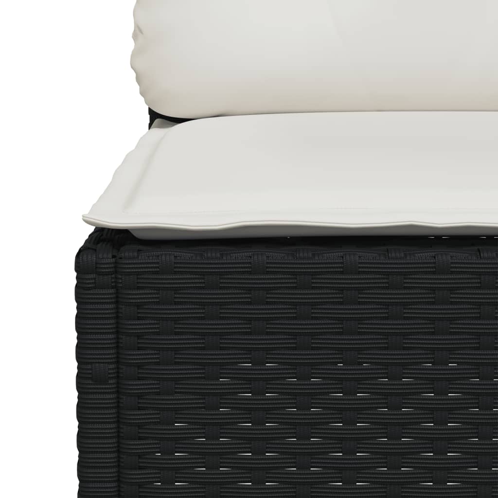 9-delige Loungeset met kussens poly rattan zwart is nu te koop bij PeponiXL, paradijselijk wonen!